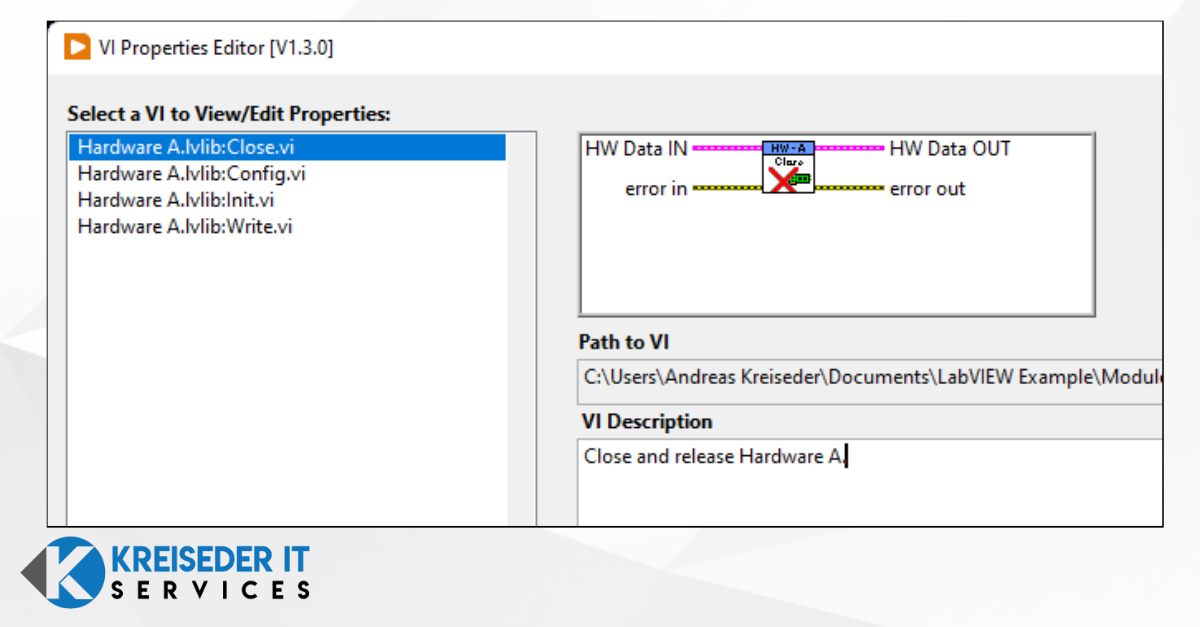 LabVIEW VI´s Dokumentieren