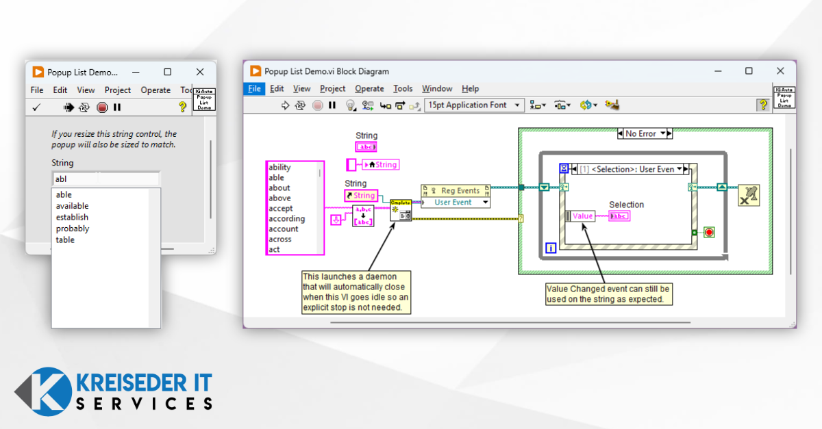 IG AutoComplete for String Controls in LabVIEW