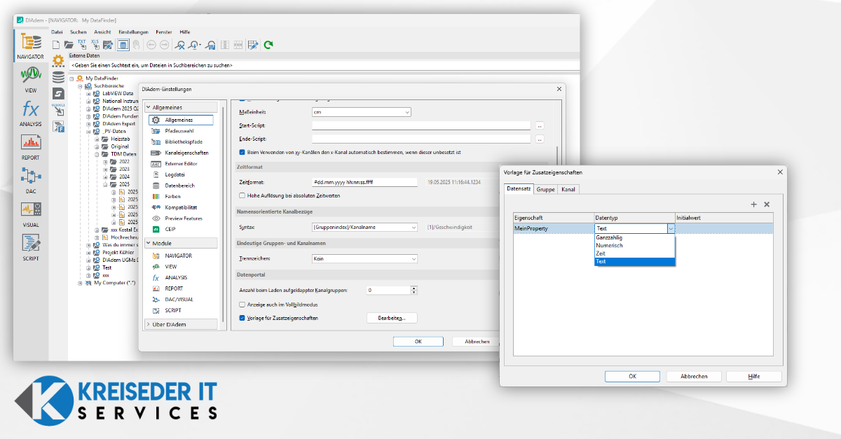 DataFinder – Daten mit Default-Eigenschaften