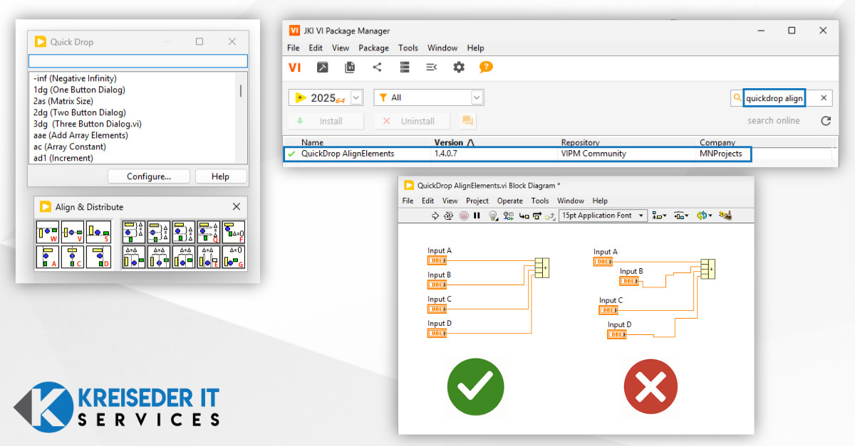 QuickDrop AlignElements (LabVIEW)