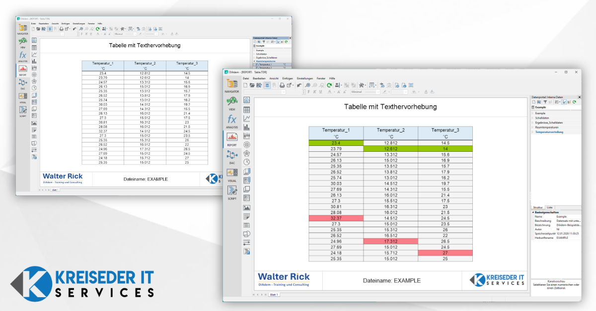 REPORT – 2D-Tabellen – Teil 2